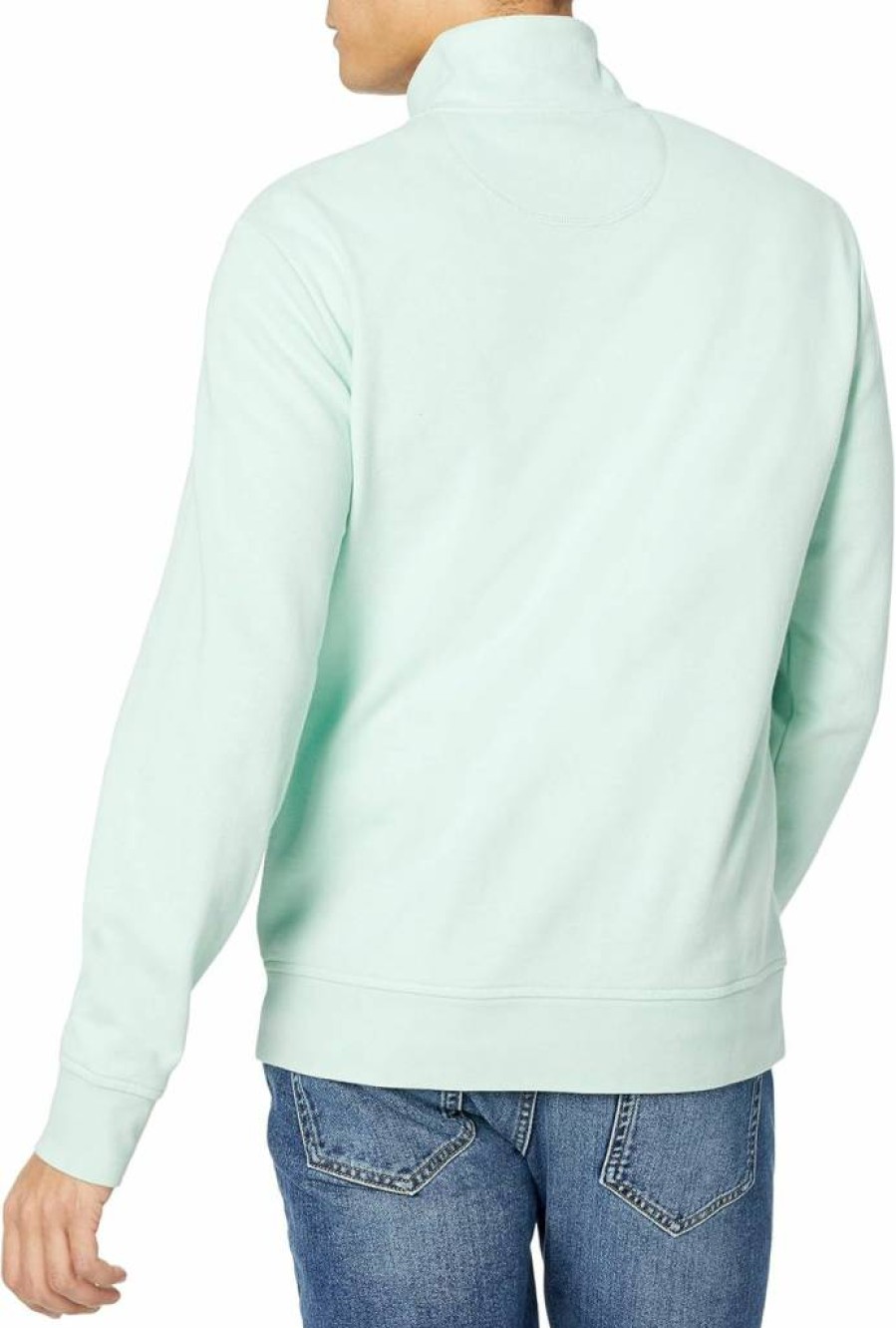 Amazon Essentials Men's Lightweight French Terry Quarter-Zip Pullover Sweatshirt, Mock Neck Casual Top
