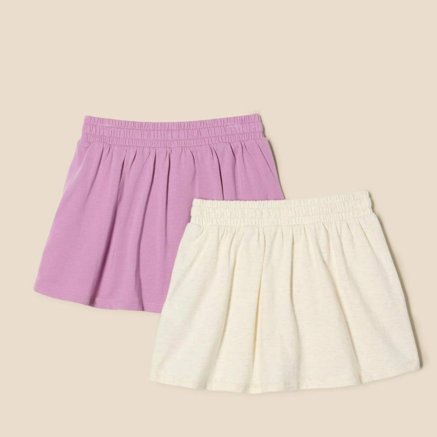 Amazon Essentials Girls' 2-Pack Stretch Knit Skorts with Patch Pockets | Comfortable Play & School Short-Skirts