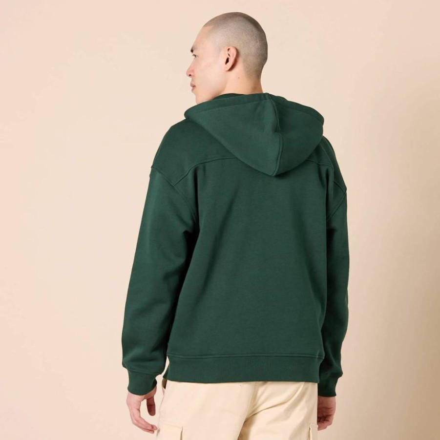Amazon Essentials Men's Oversized Quarter-Zip Hooded Sweatshirt - Comfortable Casual Pullover