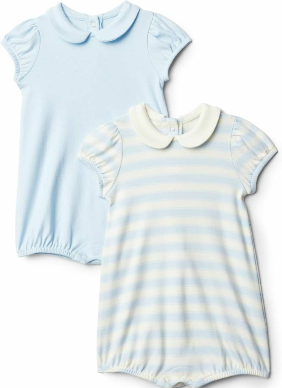 Amazon Essentials Baby Girls' 2-Pack Short Sleeve Peter Pan Collar Romper - Cute & Comfortable Outfits by Sofia Grainge