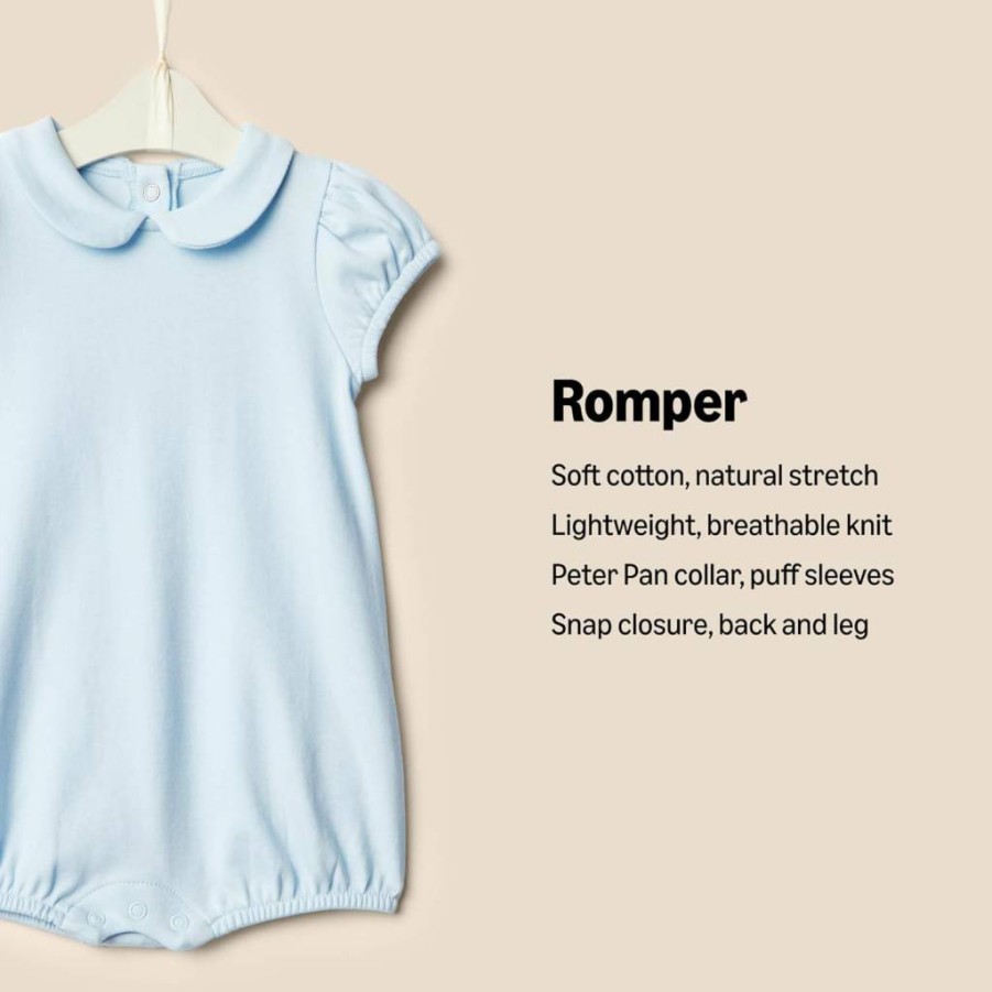 Amazon Essentials Baby Girls' 2-Pack Short Sleeve Peter Pan Collar Romper - Cute & Comfortable Outfits by Sofia Grainge