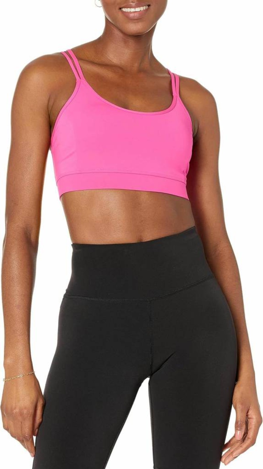 Amazon Essentials Women's Active Sculpt Strappy Back Sports Bra - Comfortable Workout Top for Gym & Running