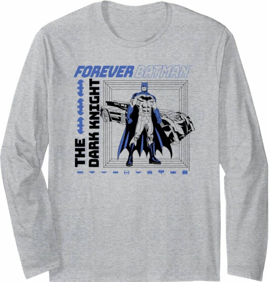 Amazon Essentials DC Comics Batman The Dark Knight Graphic Long Sleeve T-Shirt for Men