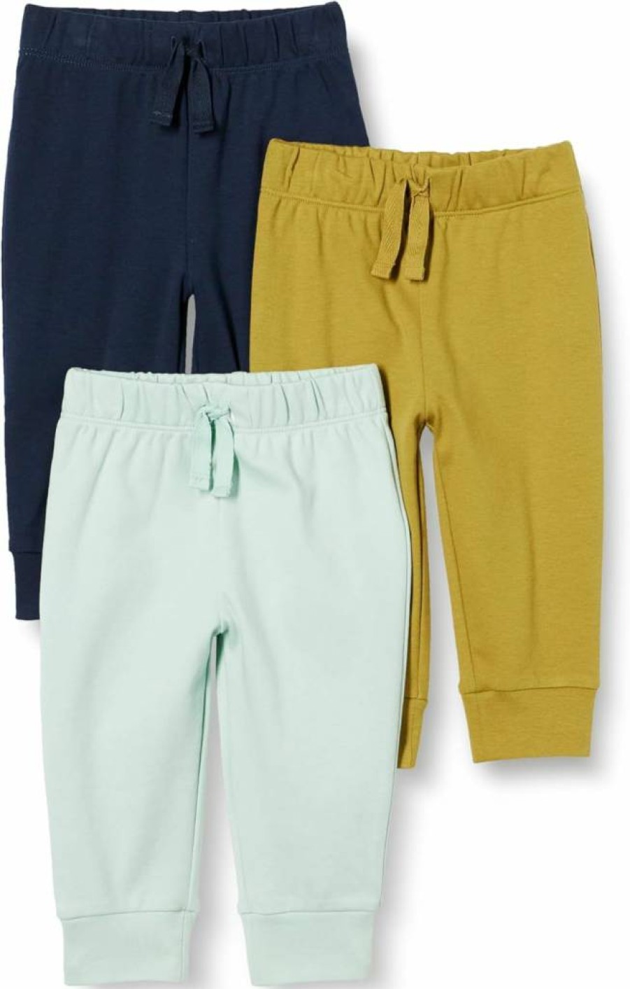 Amazon Essentials Unisex Baby & Toddler Cotton Pull-On Pants Multipack - Soft Elastic Waist Comfortable Casual Play Pants for Boys & Girls