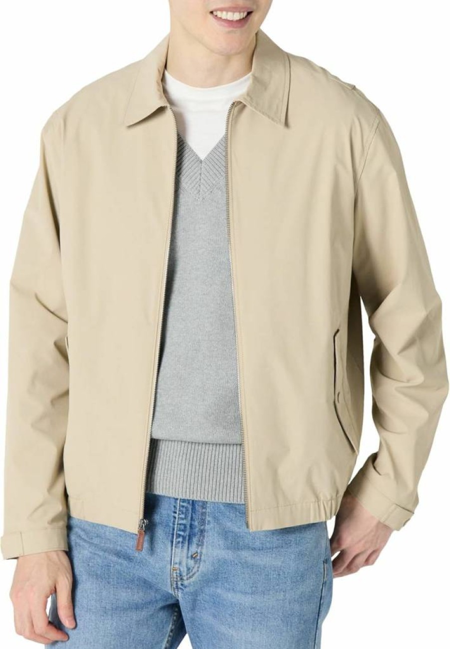Amazon Essentials Men's Lightweight Stretch Bomber Jacket - Relaxed Fit Zip-Up Casual Outerwear