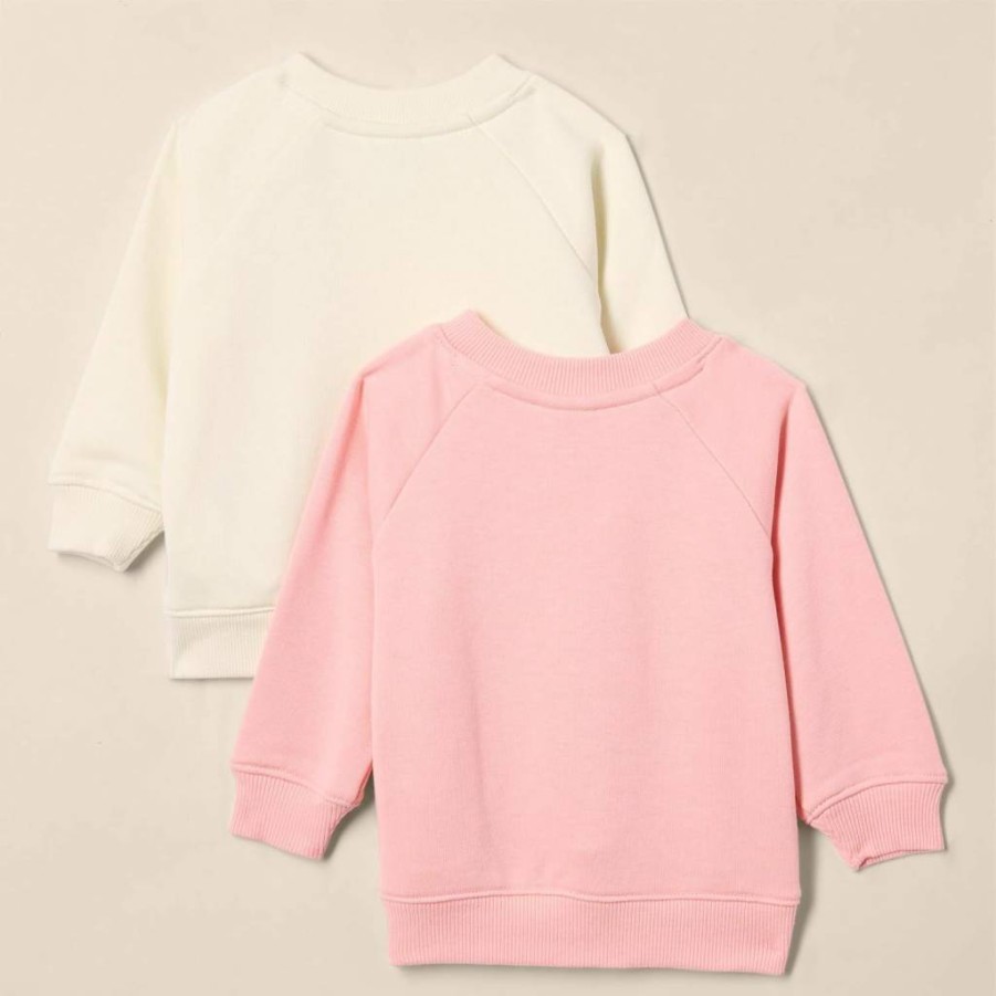Amazon Essentials Unisex Toddler & Baby French Terry Crewneck Sweatshirt 2-Pack, Soft Cotton Comfort Wear for Infants