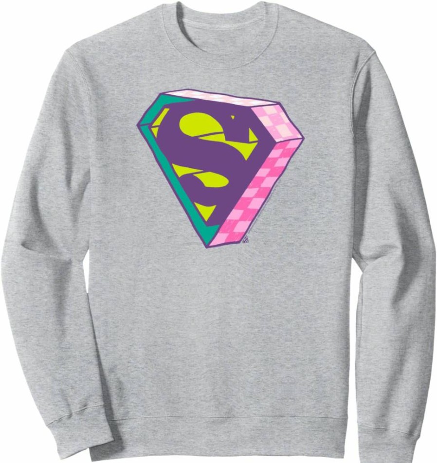 Amazon Essentials DC Comics Superman Graphic Checkerboard Print Sweatshirt