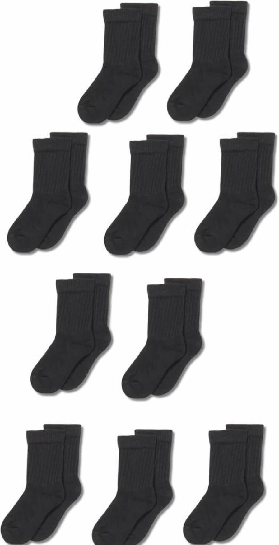 Amazon Essentials Kids & Toddlers Cotton Crew Socks 10-Pack - Unisex Baby & Children's Soft Everyday Socks