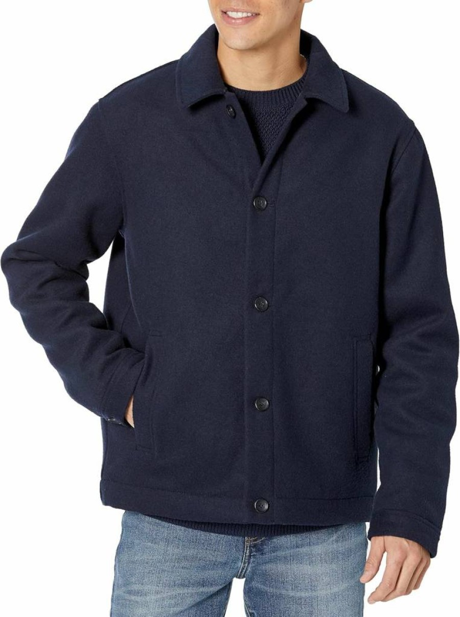 Amazon Essentials Men's Big & Tall Wool Bomber Jacket - Classic Winter Outerwear