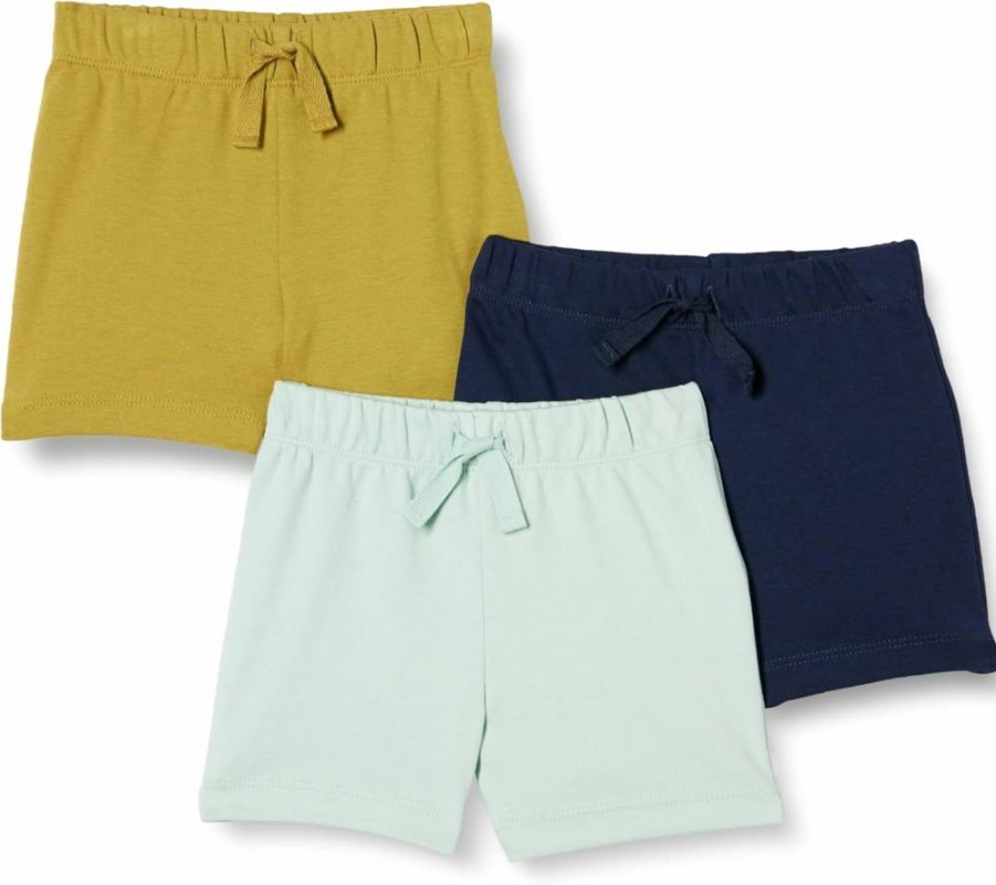 Amazon Essentials Unisex Toddler & Baby Cotton Shorts - Soft Pull-On Multipack for Playtime & Comfort