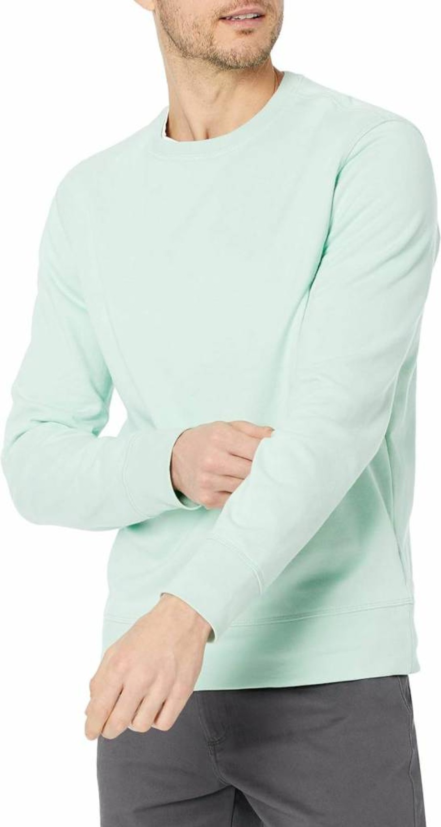 Amazon Essentials Men's Lightweight French Terry Fleece Crewneck Sweatshirt - Long Sleeve Comfort Pullover