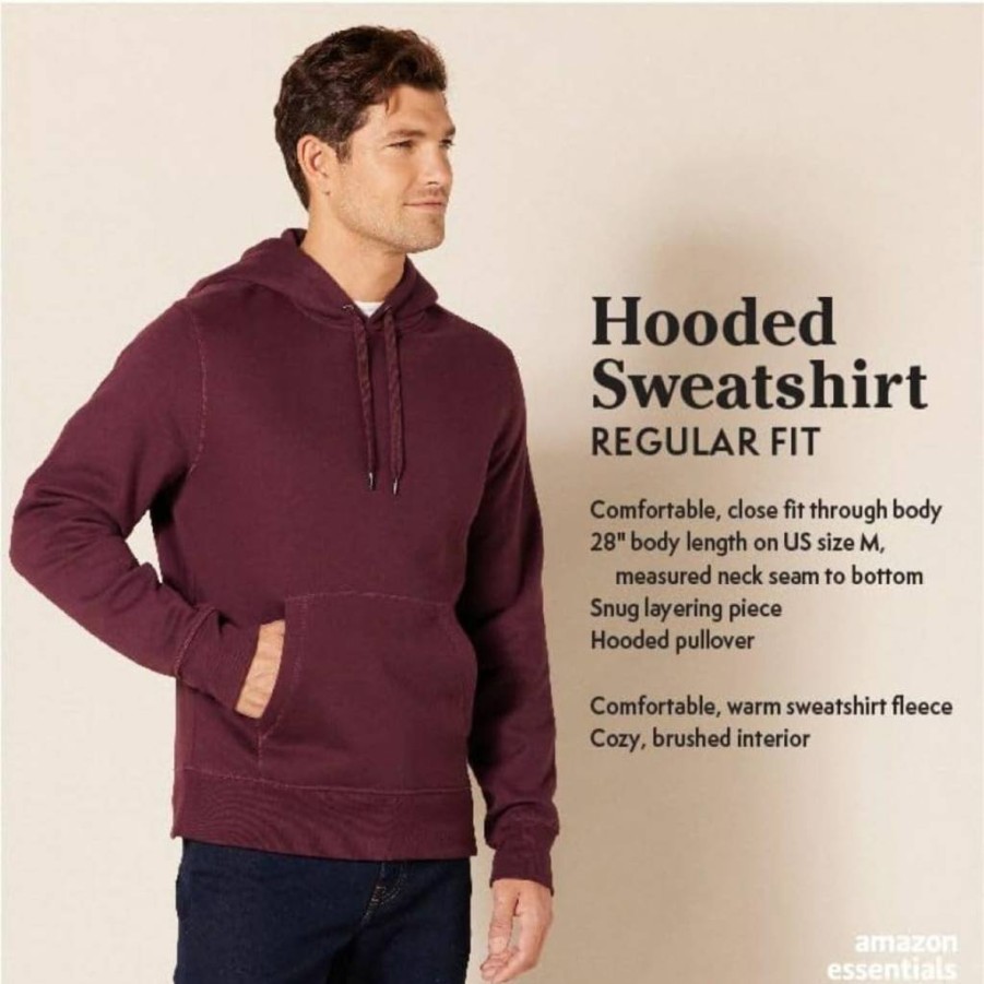 Amazon Essentials Men's Big & Tall Pullover Hoodie Sweatshirt - Comfortable Casual Wear