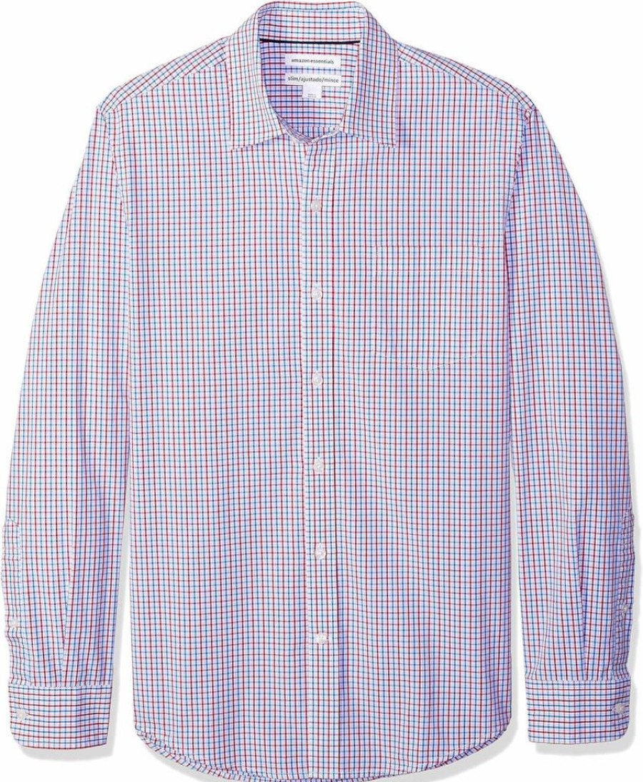 Amazon Essentials Men's Slim-Fit Long-Sleeve Poplin Shirt - Comfortable & Stylish Casual Wear