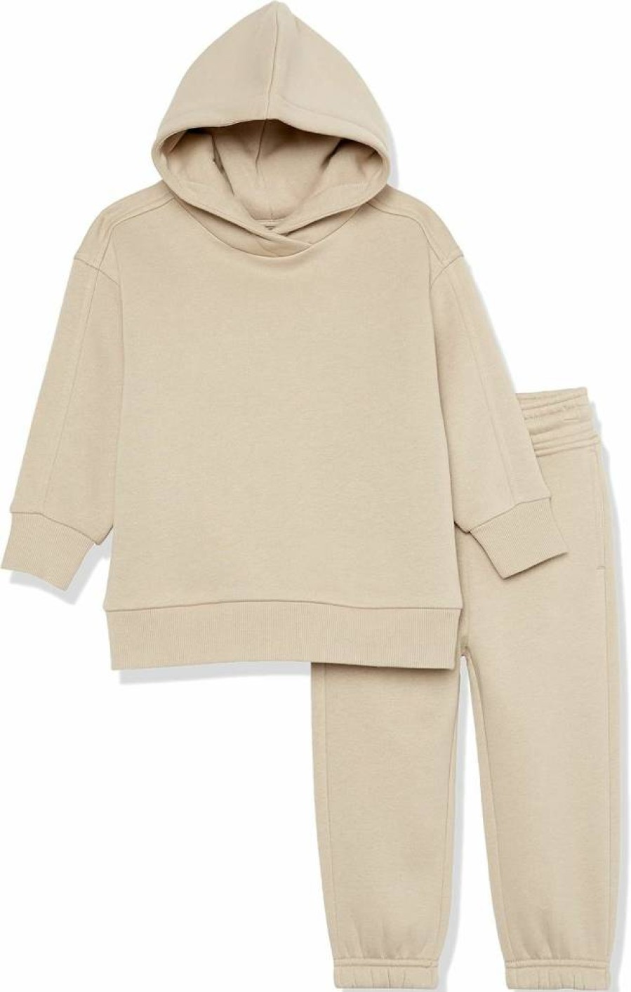 Amazon Essentials Kids & Toddlers' 2-Pack Modern Sweat Outfits - Unisex Cotton Comfort Set