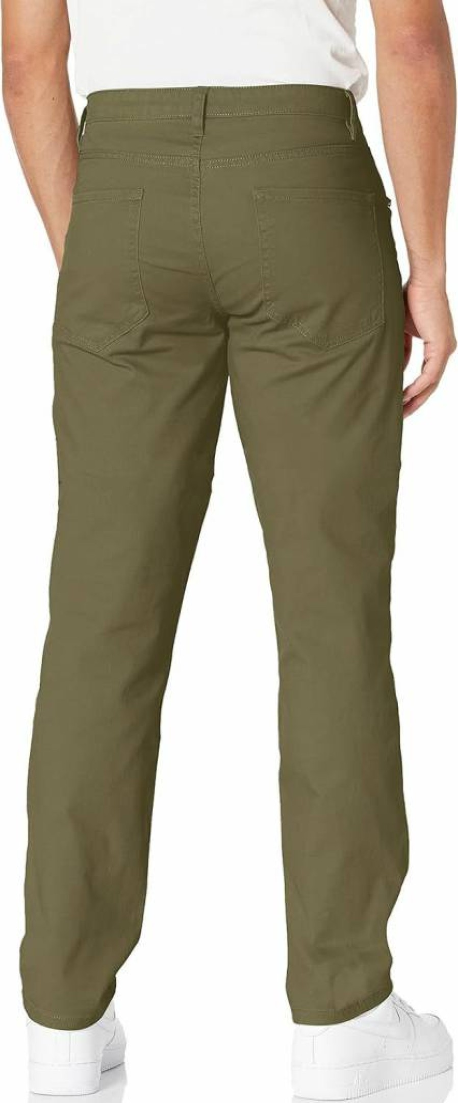 Amazon Essentials Men's Straight Fit Stretch Twill Pants - Comfortable 5-Pocket Casual Dress Pants for Men