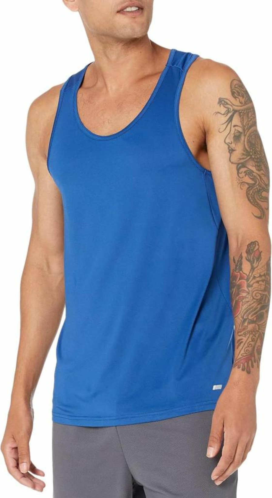 Amazon Essentials Men's Quick Dry Active Workout Tank Top - Lightweight, Stretch Tech Fabric for Gym & Training