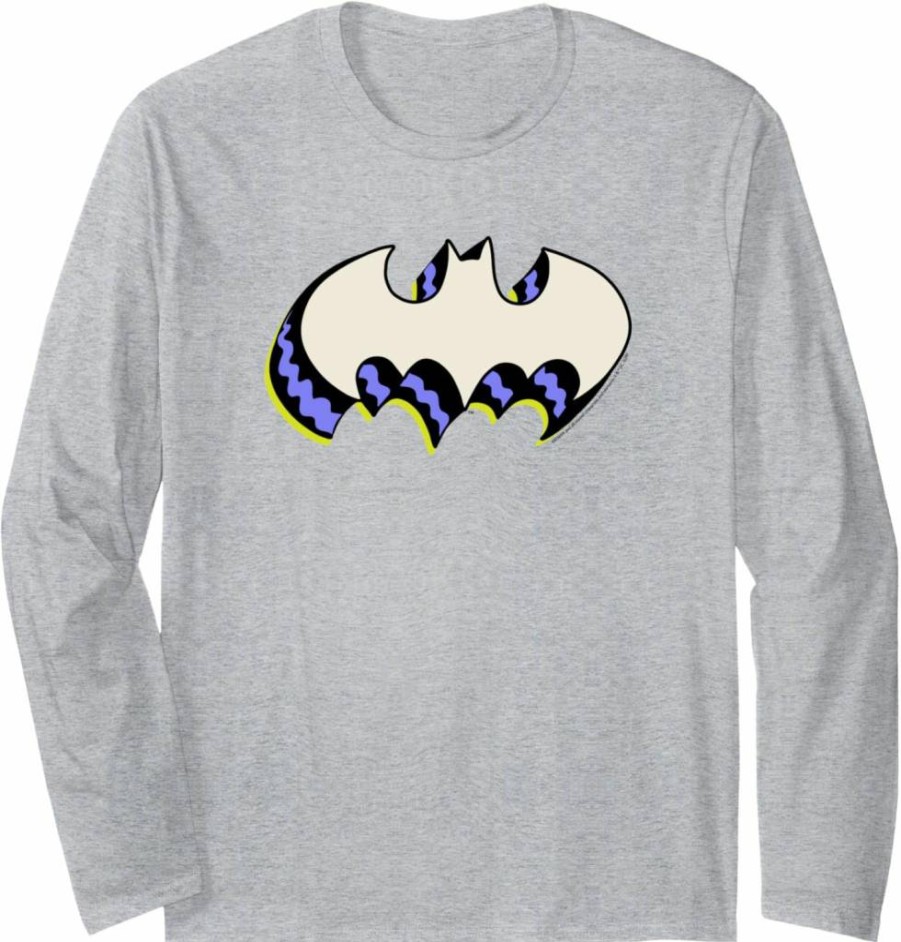 Amazon Essentials Men's Batman 3D Logo Graphic Long Sleeve T-Shirt | DC Comics Official Merchandise