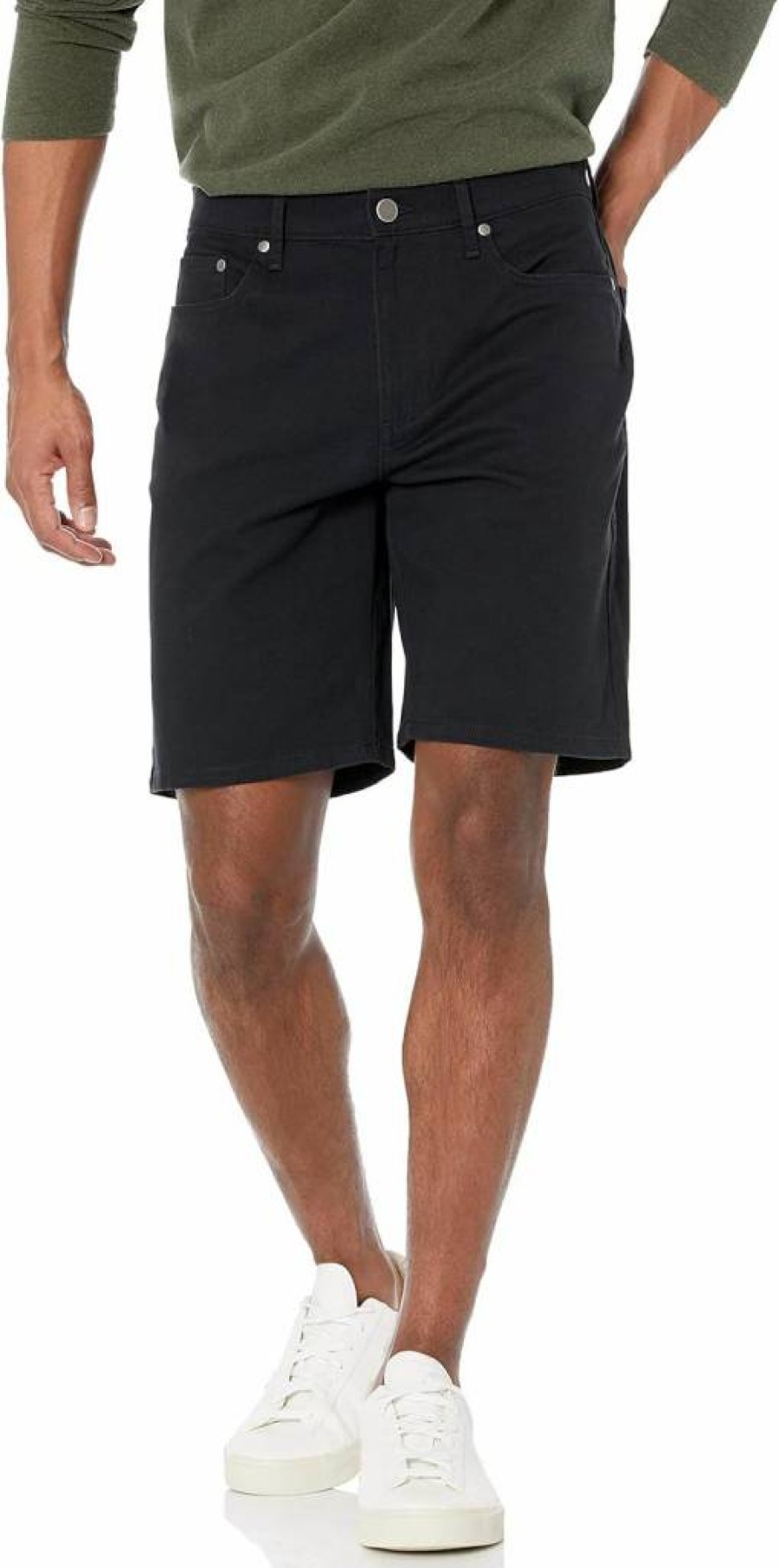 Amazon Essentials Men's Stretch 5-Pocket Shorts with 9" Inseam, Straight-Fit Casual Summer Shorts