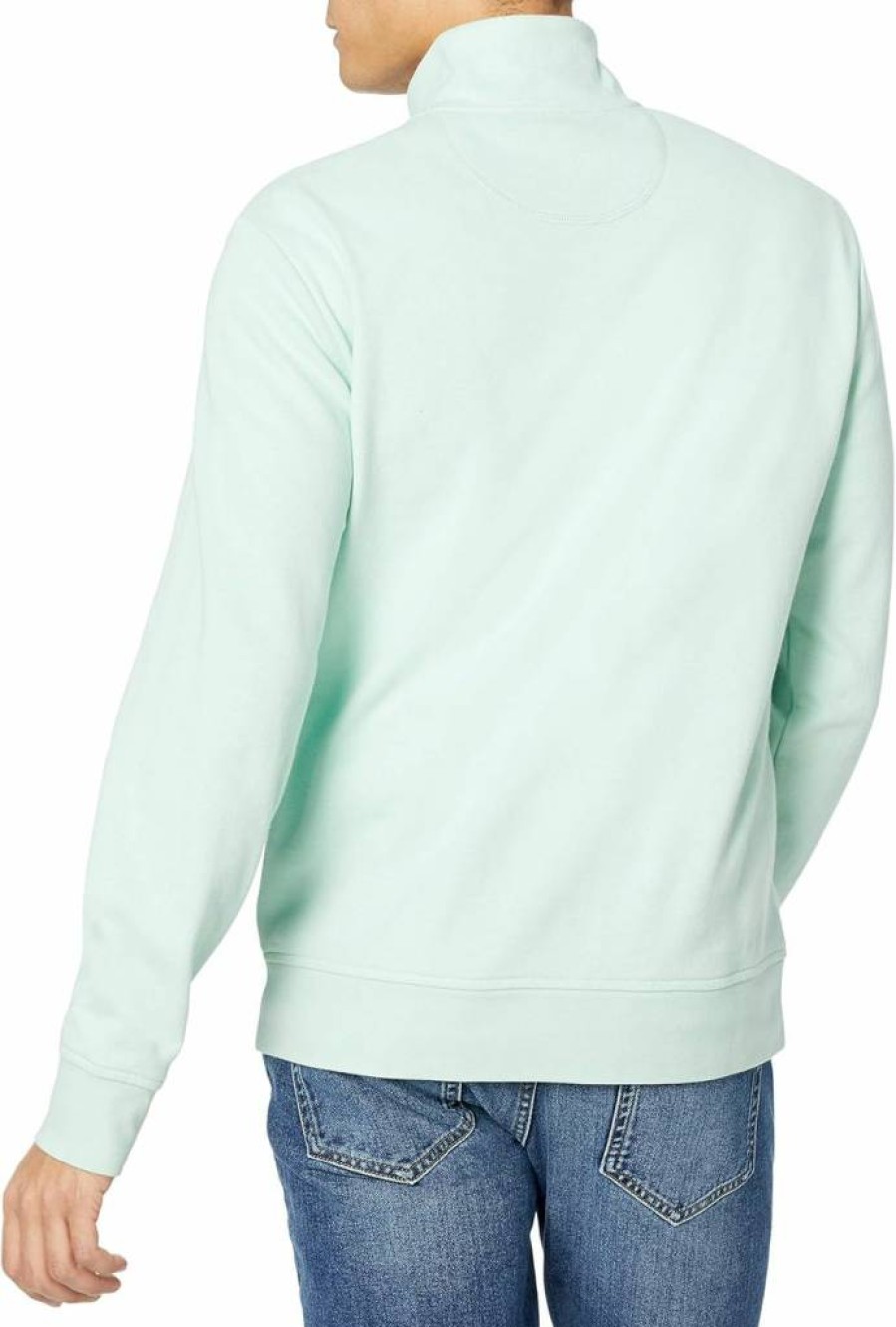 Amazon Essentials Men's Lightweight French Terry Quarter-Zip Pullover Sweatshirt, Mock Neck Casual Top