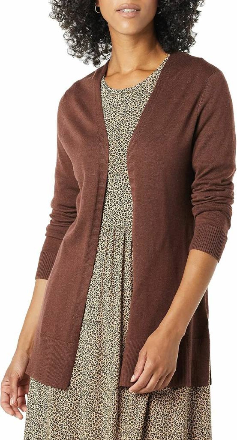 Amazon Essentials Women's Lightweight Open-Front Cardigan Sweater - Plus Size & Regular Sizes - Comfortable Knit Wrap Cover-Up