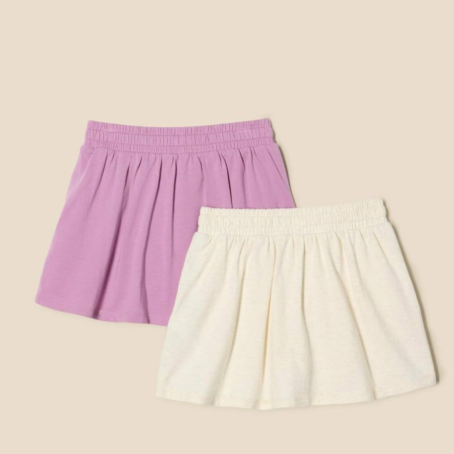 Amazon Essentials Girls' 2-Pack Stretch Knit Skorts with Patch Pockets
