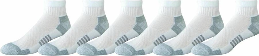 Amazon Essentials Men's Cushioned Athletic Socks, Breathable Cotton Blend, 6-Pack Ankle Socks for Sports & Casual Wear