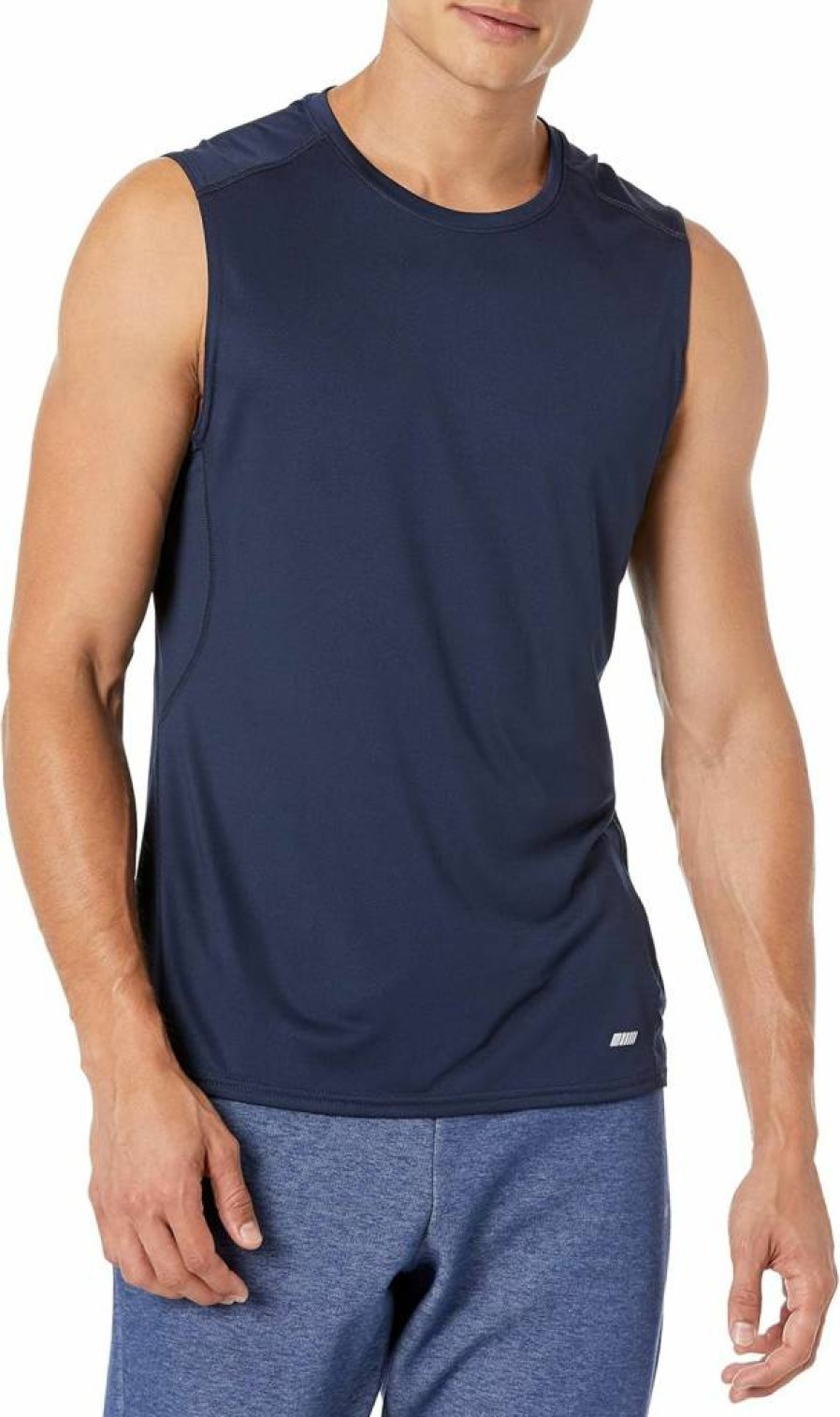 Amazon Essentials Men's Lightweight Quick-Dry Stretch Sleeveless Workout Shirt - Moisture Wicking Activewear Top for Gym & Running
