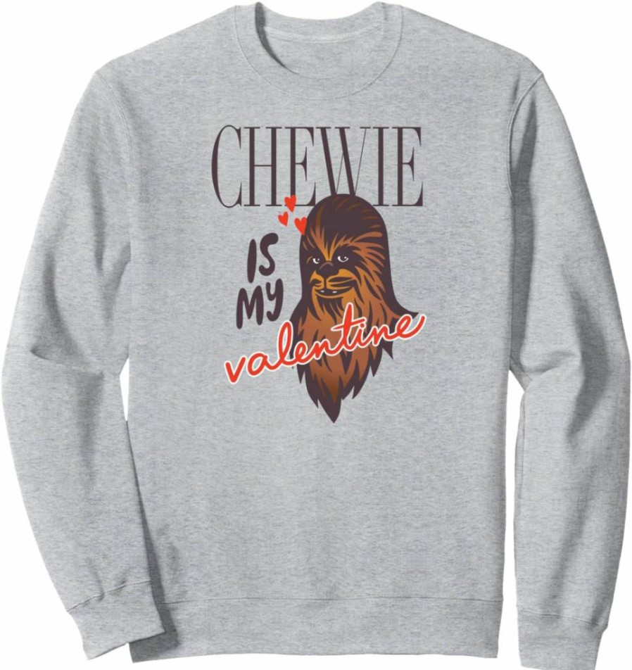 Amazon Essentials Star Wars Valentine's Day Chewbacca "Chewie Is My Valentine" Sweatshirt
