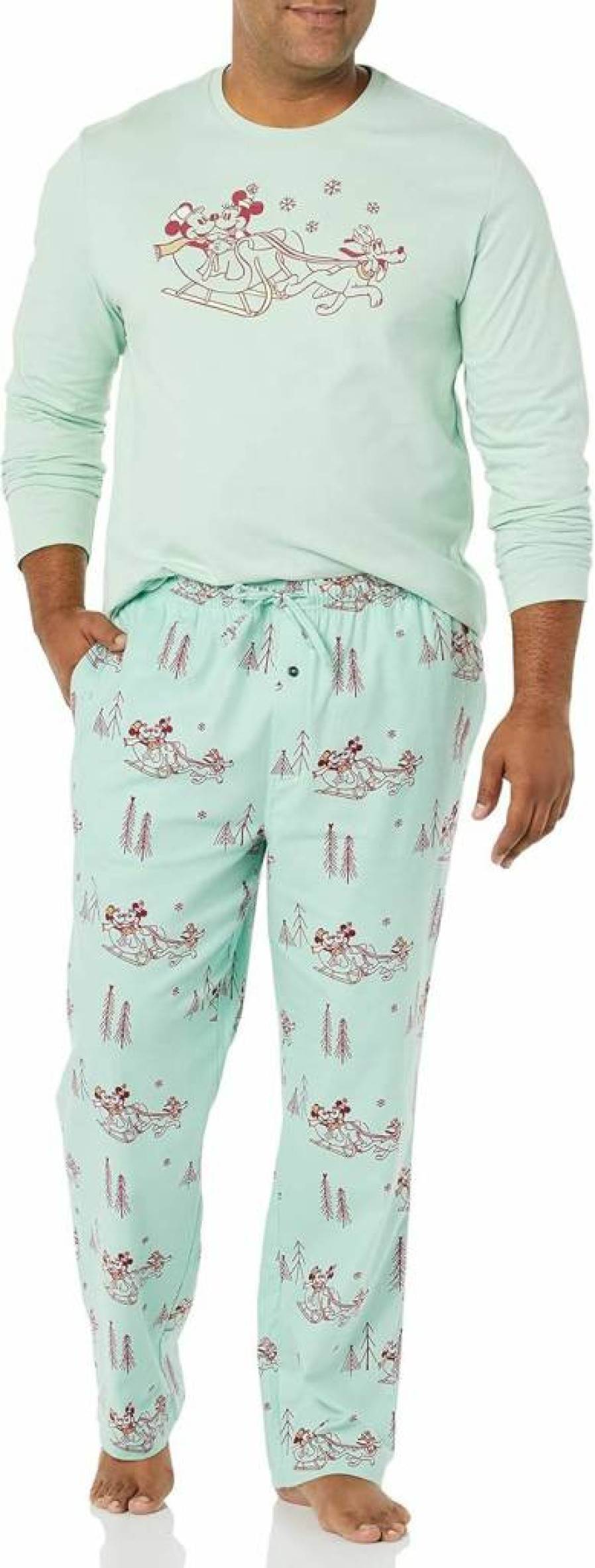 Amazon Essentials Men's Marvel & Star Wars Licensed Flannel Pajama Set - Disney Sleepwear