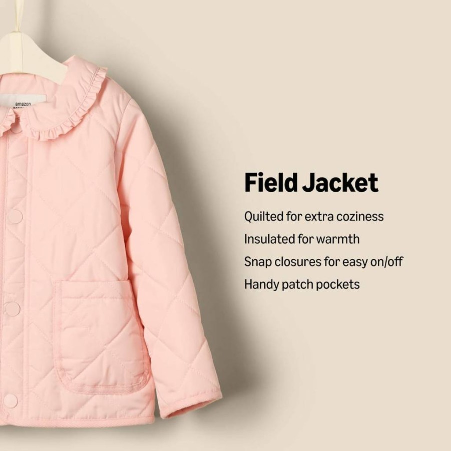Amazon Essentials Girls' Midweight Ruffle Field Jacket for Toddlers & Baby