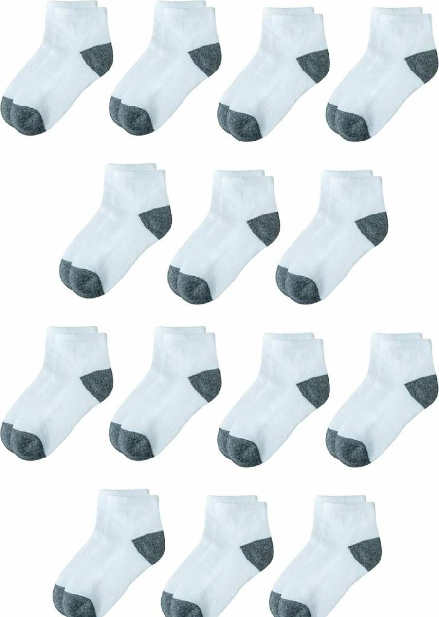 Amazon Essentials Kids' Cotton Ankle Socks - 14-Pack Unisex Toddler & Children Socks for Everyday Comfort