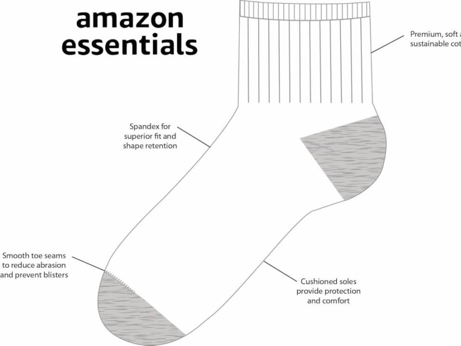 Amazon Essentials Kids' Cotton Ankle Socks - 14-Pack Unisex Toddler & Children Socks for Everyday Comfort